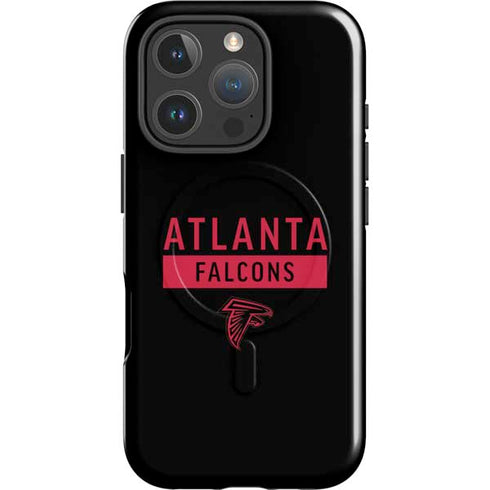 NFL Atlanta Falcons Black Performance Series iPhone 16 Pro Magsafe Impact Case